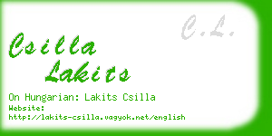 csilla lakits business card